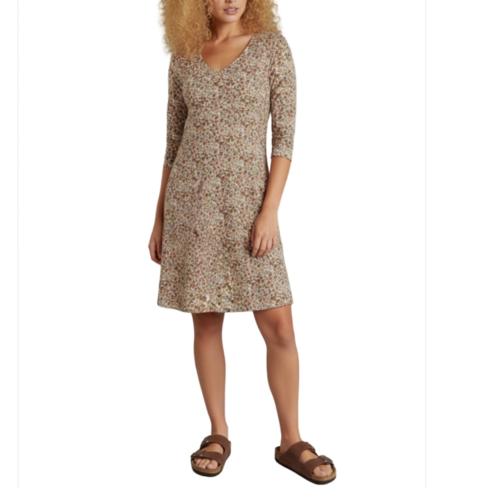 Toad&Co Rosalinda Dress Womens Size Small Organic Cotton Floral Boho Cottagecore